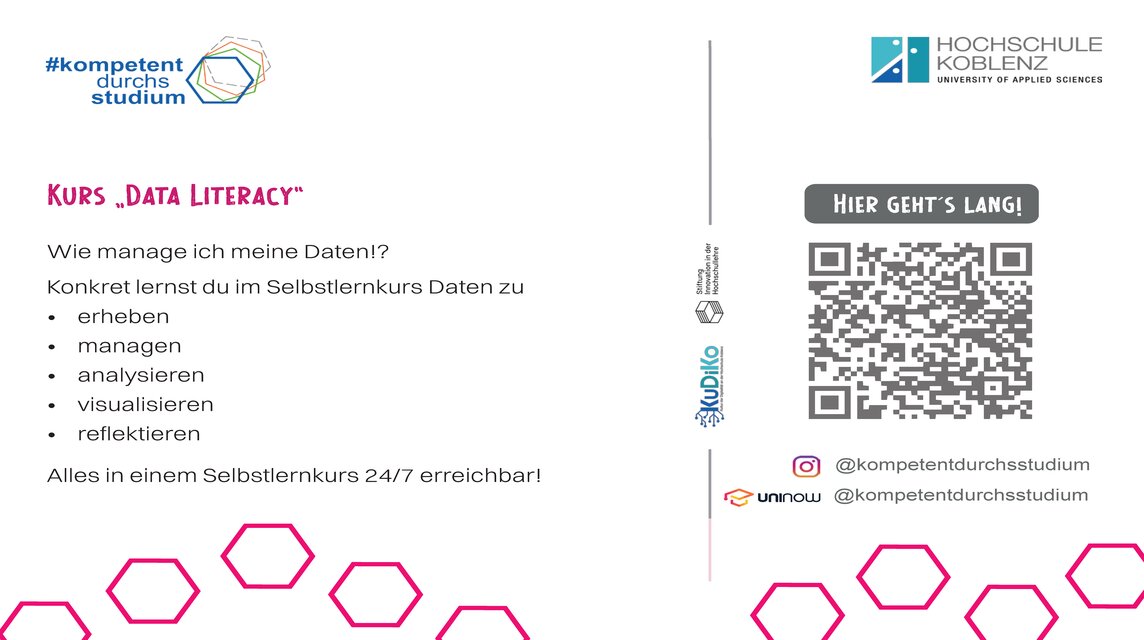 Data Literacy - mit #kompetentdurchsstudium