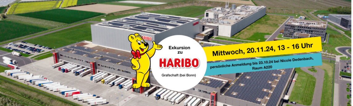 Grafik Exkursion Logistikstudium zu Haribo