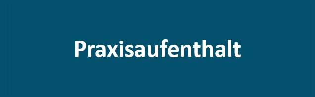 Grafik mit Schriftzug "Praxisaufenthalt"